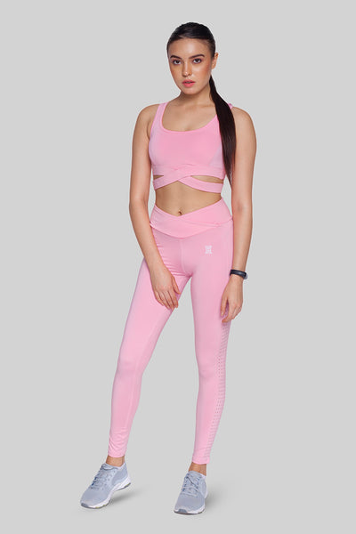 Iron Hyde Flamingo Lady’s Long Track Pants + Savannah Sports Bra (Pink) - Iron Hyde