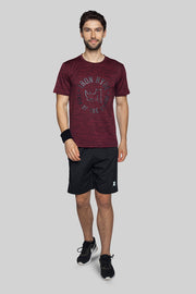 Iron Hyde Leon Men’s Sports T-Shirt (Maroon) - Iron Hyde