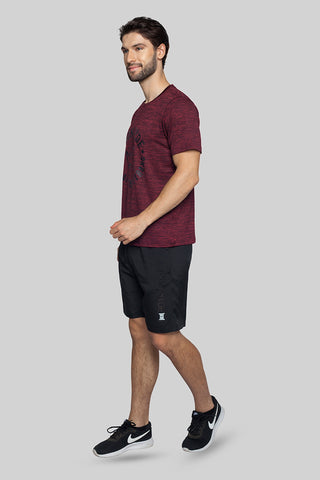 Iron Hyde Leon Men’s Sports T-Shirt (Maroon) - Iron Hyde