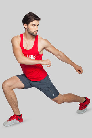 Iron Hyde Bison Men’s Sports Vest (Red) - Iron Hyde