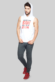 Iron Hyde Adler Men’s Sleeveless Sports Hoodie (White) - Iron Hyde