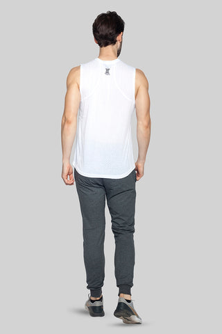 Iron Hyde Tigris Men’s Sports Vest (White) - Iron Hyde